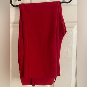 Red dress ankle pants